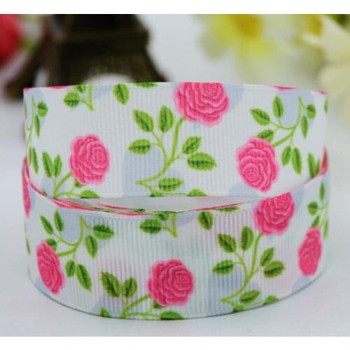 22mm 25mm 38mm 75mm Flowers Cartoon Printed grosgrain ribbon party decoration sewing supplies 10 Yards X-00234