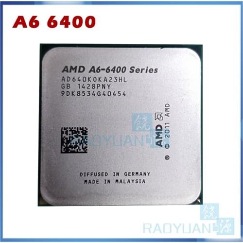 AMD A6 6400 A6 6400K A6-6400 A6-6400K 3.9Ghz 65W Dual-Core CPU Processor AD640KOKA23HL Socket FM2