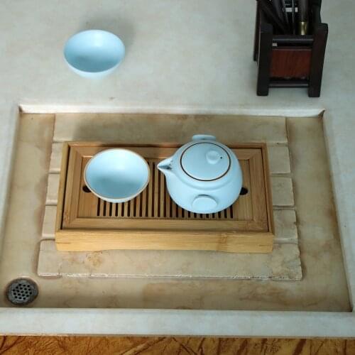 Bamboo Tea Trays Chinese Tea Serving Kung Fu Tea Trays Eco-Friendly And High Quality Table Water Storage Trays Dry Bubble Table
