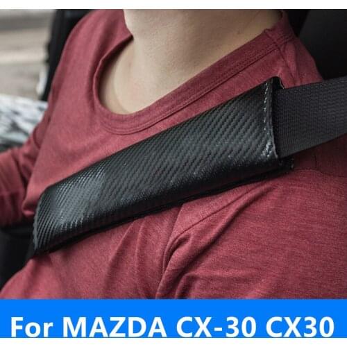 For MAZDA CX-30 CX30 Seat belt protection shoulder Leather seat belt shoulder cover Interior decoration Auto Accessories