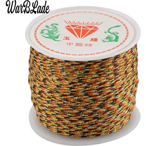 WarBLade 45m 0.8mm Cotton Cord Nylon Thread Cord Plastic String Strap DIY Rope Bead Necklace Shamballa Bracelet Jewelry Making