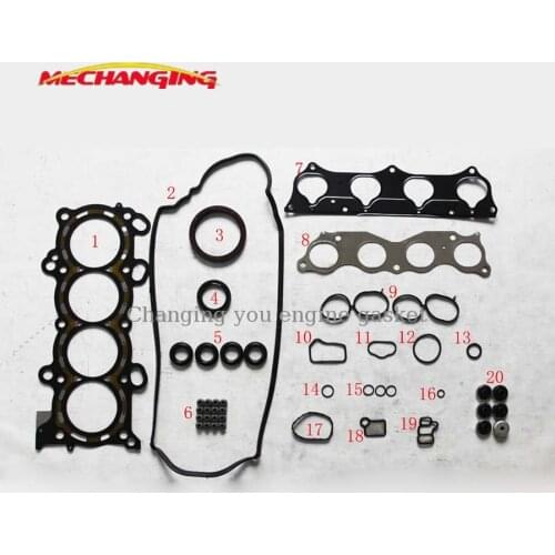 K24A1 FOR HONDA CIVIC VII VIII OR ACCORD VII OR CR-V II III (RE) 2.4 RD7 Full set Engine Gasket Engine Rebuilding Kits 50229500
