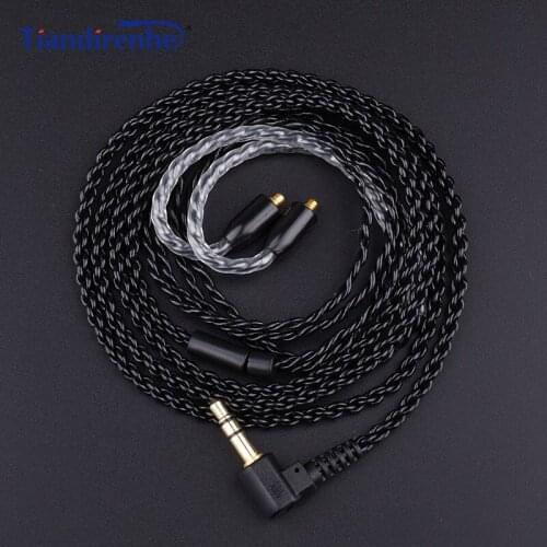 Upgrade DIY MMCX Cable for Shure SE215 SE425 SE535 SE846 Earphone Headphone Wire with Heat Shrink Tubing for Android IOS MP3