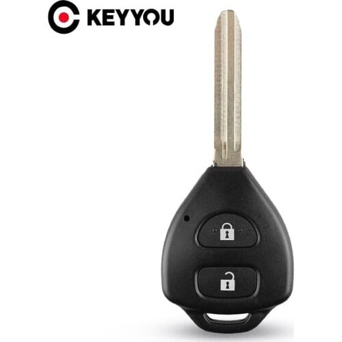 KEYYOU 10pcs/lot TOY43 2 Button Remote Fob Key Case Shell For TOYOTA Rav4 Corolla Hilux Yaris Avalon Echo Prado
