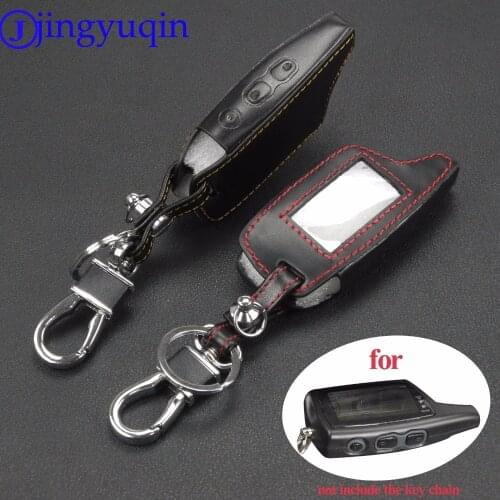 Jingyuqin Leather Key Case Cover For Pandora DXL3000 Two Way LCD Remote Starter Car Alarm Systems
