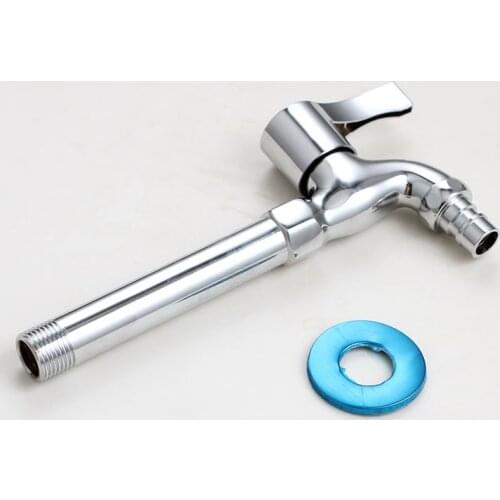 Brass Chrome Plated Extended Washing Machine Faucet pointed Tap 19.5CM Garden Outdoors Bibcock