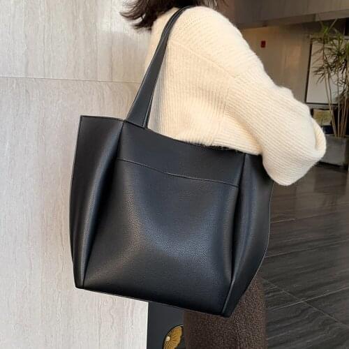 2021 Hot Sale Trend Women Large Capacity Totes For Women High Quality PU Leather Shoulder Bags Ladies