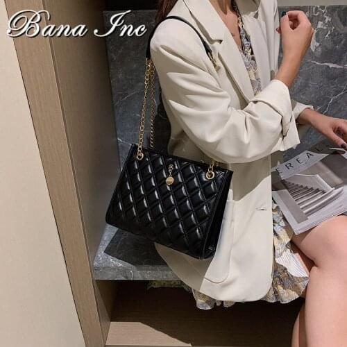 Lingge Chain Bag Fashion Female Bag Lady Shopping Bag Casual Shoulder Bag New Female Bag Messenger Bag Mobile Phone Bag