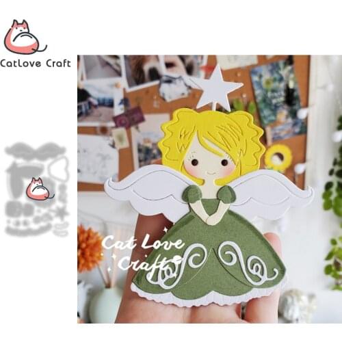 Catlove Angel Girl Metal Cutting Dies Scrapbooking Mold Knife Stencil Die Cuts Card Making DIY Craft Embossing New Dies For 2021