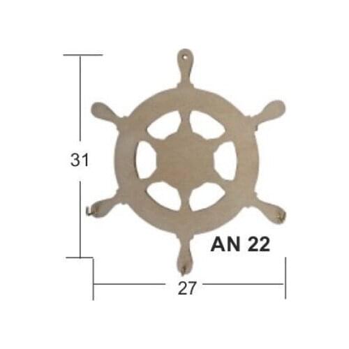 Can be dyed Rudder Keychain paintable decorative objects декоративные предметы под роспись