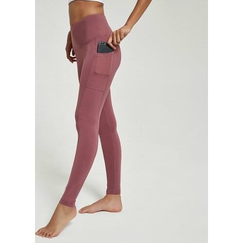 NO CAMEL TOE+POCKET Fitness Workout Leggings Women Thicken Fabric High Waist Sport Gym Tights Yoga Pants with Pocket