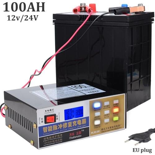 New 12V/24V Universal Lead-acid Battery Charger Lithium Battery Charger For Car Vehicle Motorcycle Truck Free Shipping 12003037