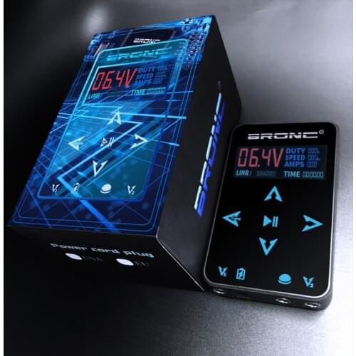 New! Top Quality HUMMINGBIRD BRONC Tattoo Power Supply Digital LCD Touch Screen Tattoo Power Supply For Two Tattoo Machine Work