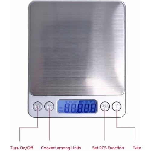 Portable Digital Jewelry Precision Pocket Scale Weighing Scales Mini LCD Electronic Balance Weight Scales 500g 0.01g 1000g 200g