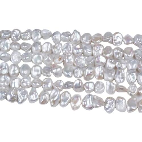 Factory Sale Various 9-10mm White irregular Shape Keshi Freshwater Pearl From China