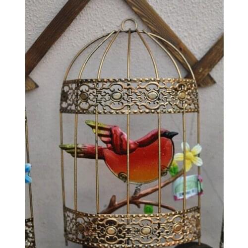 Birdcage Iron Craft Bird Cage Wall Hanging Home Wall Ornaments Sculpture