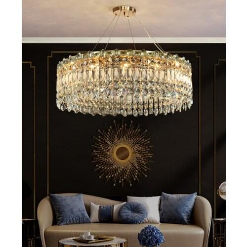 Luxury LED Crystal Chandelier Living Room Bedroom Kitchen Restaurant Hanging Lamp Hotel Hall Decora Creative Postmodern Fixtures