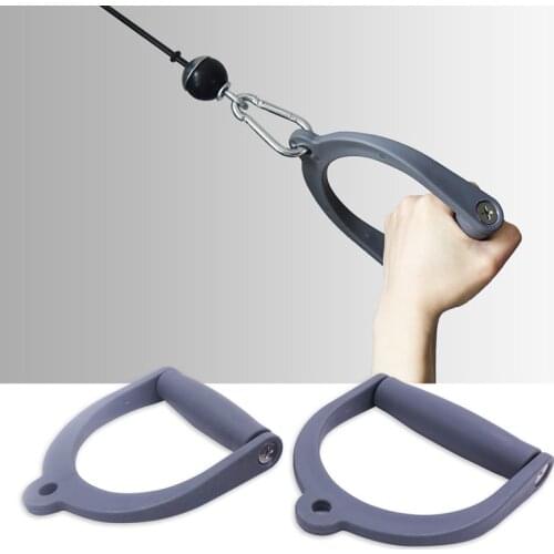 D-Handle Pull Down Fitness Grip for Gym Pulley Cable Machine LAT Pulldown Attachment Heavy Duty Training Workout Equipment