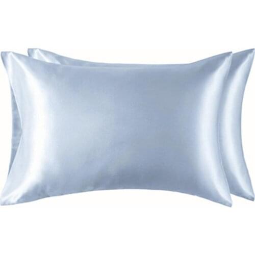 Pure Emulation Silk Satin Pillowcase Comfortable Pillow Cover Pillowcase For Bed Throw Single Pillow Covers Pillow Cases