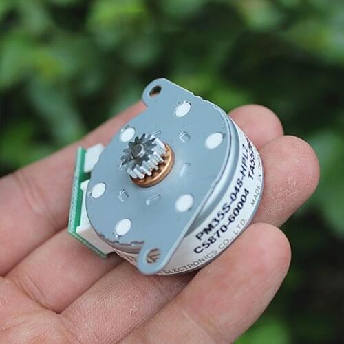 Stepper Motor with Output Gear 0.5 Module 14 Gear 4 Phase 5 Wire Stepper Motor, Step Angle 7.5 Degrees, Shaft Diameter 3mm
