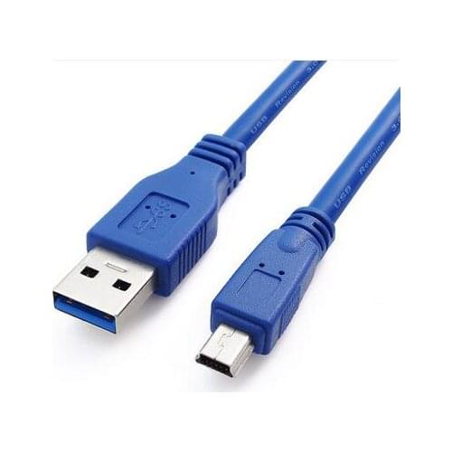 Blue Superspeed USB 3.0 Type A Male to Mini B 10Pin Male Adapter Cable Cord 1m 3ft feet