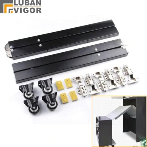 Hidden desktop folding connector accessories,Fold up stretch dining table Bar cabinet cabinet desk hinges,Complete sets