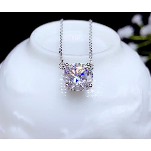 CoLife Jewelry 925 Silver Moissanite Pendant for Daily Wear 0.5ct To 3ct D Color Moissanite Pendant Simple Gemstone Pendant