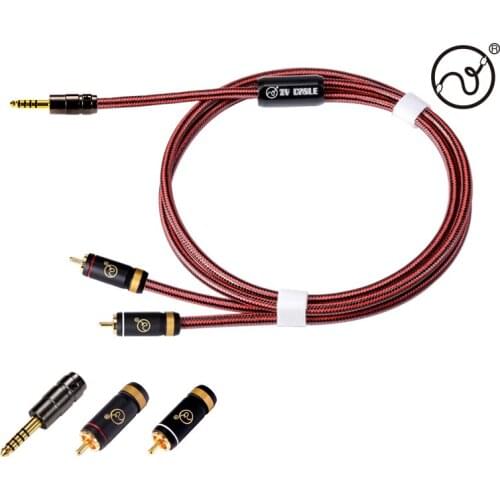 ZY Fanmusic HIFI Cable Fever level 4.4mm Balanced to double lotus head signal line advanced version