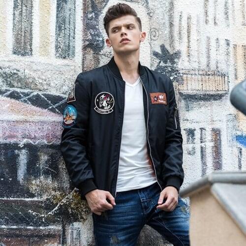 2018 Autumn Ma1 Mens Bomber Jacket Mens Military Windbreakers High Quality Casual Motorcycle Coat Mens Hip Pop Pilot Jackets