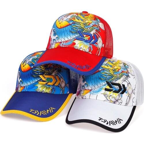 2021 Daiwa Fishing Hats Summer Sun Protection Cap Colorful Men Fishing Cap