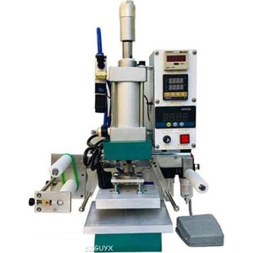 220V desktop pneumatic leather hot stamping machine/woodworking hot stamping machine/business card hot stamping machine