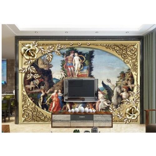 3D wall murals wallpaper custom picture mural European court classical oil painting 3D television background wall 3d wallpaper