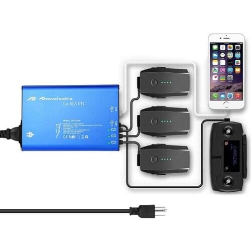 5In1 Intelligent Mavic Pro Battery Remote Control Charger Smart Fast Charging Hub USB Ports For DJI Mavic Pro & Platinum &Alpine