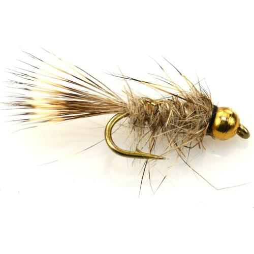 6pcs Aventik BH Hares Ear Flies Dry Trout Nymph Flies Various Size Fish Flies