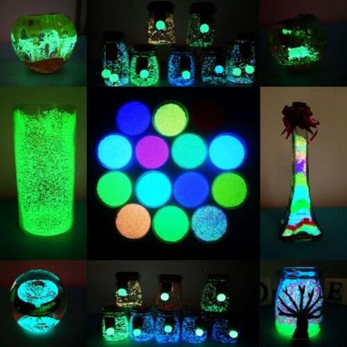 9Pcs Fluorescent Bright Glow In The Dark Sand Powder Toy Resin Pigment Kit Epoxy Resin For Party Halloween DIY Nail Wish Bottle