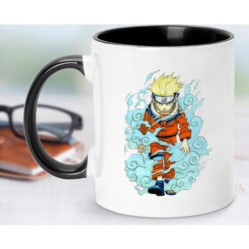 Anime Cartoon Fire and Boy Mug 350ml Ceramic Coffee Mug 11oz Tea Cup Home Milk Cup Christmas Gift Dropshipping