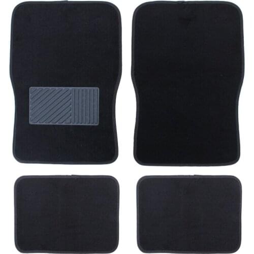 Car Carpet Style Foot Mats Four Piece Universal Foot Mats All Seasons Non-woven Blanket Non-slip PVC Foot Mats Universal