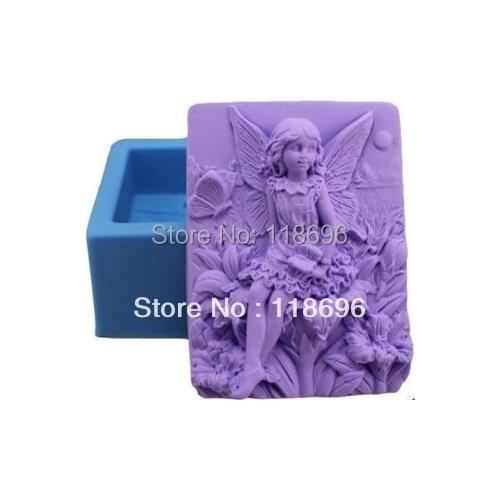 Free shipping Angel girl modelling silicone soap mold Cake decoration mold Cake mold Handmade soap mold NO.SO-038