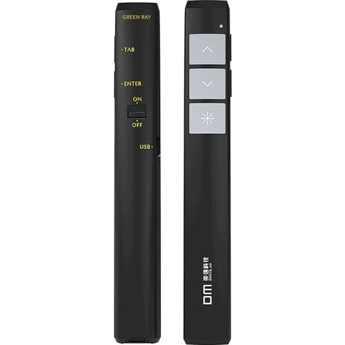 DM Wireless Presenter RF 2.4GHz Mini USB Powerpoint PPT Presentation 200m wireless range with Green light PT005