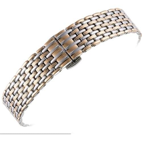 9 Beads Stainless Steel Watchband For Longines La Grande 13 18 20 22mm Watch Band Mens Steel Bracelet Ladies Strap