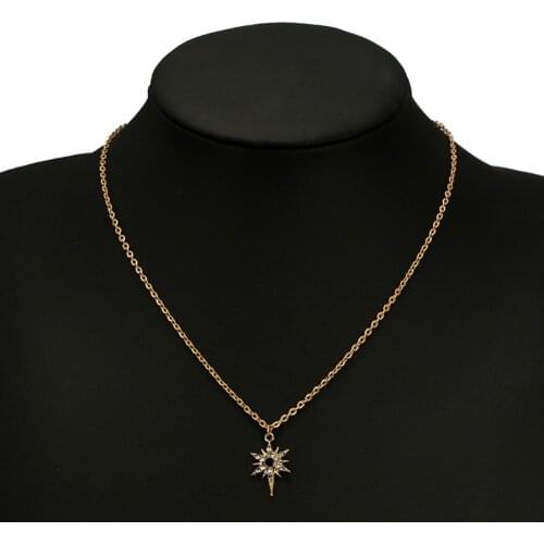 Sun Chain Necklace for Women Clothing Accessories Neck Lace Elegant Fashion Jewelry Convenient Collocation Collarbone Chain