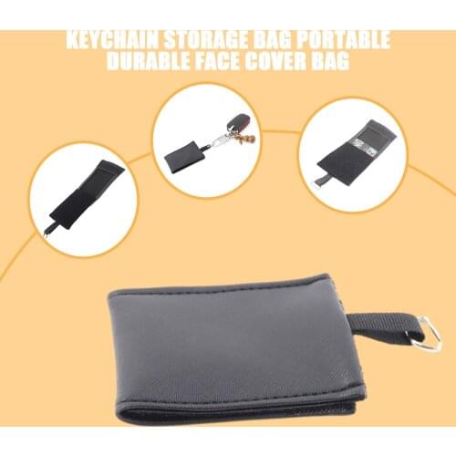 PU Leather Case With Keychain Bundle Face Covering Storage Case Multipurpose Storage Container With Waterproof Name Badge Holder