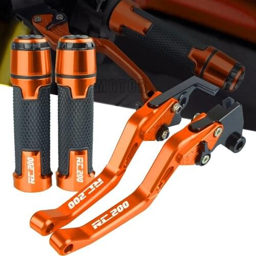 For RC200 RC 200 2014 2015 2016 2017 Motorcycle Accessories CNC Adjustable Brake Clutch Levers Handlebar Knobs Handle Hand Grips