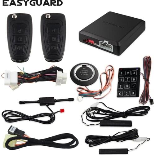 EASYGUARD CAN BUS plug & play fit for patrol Ford edge,F-150,ranger push start button remote start passive keyless entry