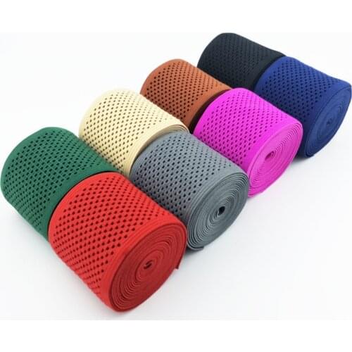 2M 5CM wide flat rubber elastic band mesh stretch fabric elastic cord nylon strap webbing for waist belt shoes accessories