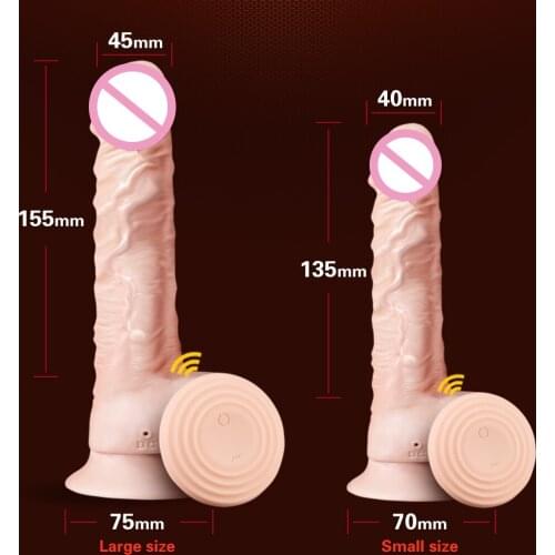 Rotating Rocking Dildo Vibrator 8 Speed Wireless Remote Control Vibrating Dildo Heating Simulation Penis For Women Masturbation