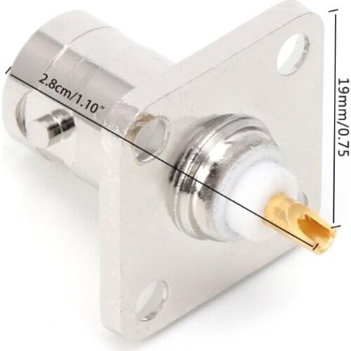 BNC Female Jack With 4 Holes Flange Panel Chassis Mount Coaxial Solder Connector