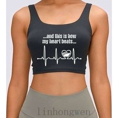 And This Is How My Heart Beat Cruising Women Tank Top Character Humor Spring Autumn Unique Loose S-XXXXXL Standard Crop Top