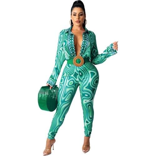 Paisley Printed Two Piece Set Sexy Club Outfits for Women Fall Winter 2021 Shirt Top and Pant Sets Rave Festival Matching Sets