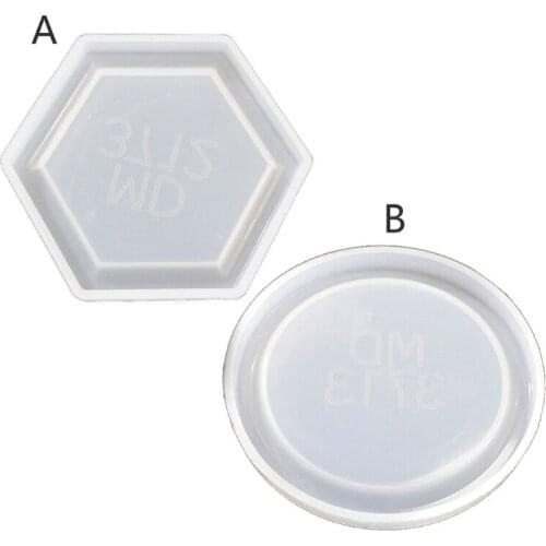 Round Hexagonal Dish Resin Molds Silicone Jewelry Tray Molds Soap Dish Candle Holder Container Epoxy Resin Casting Molds
